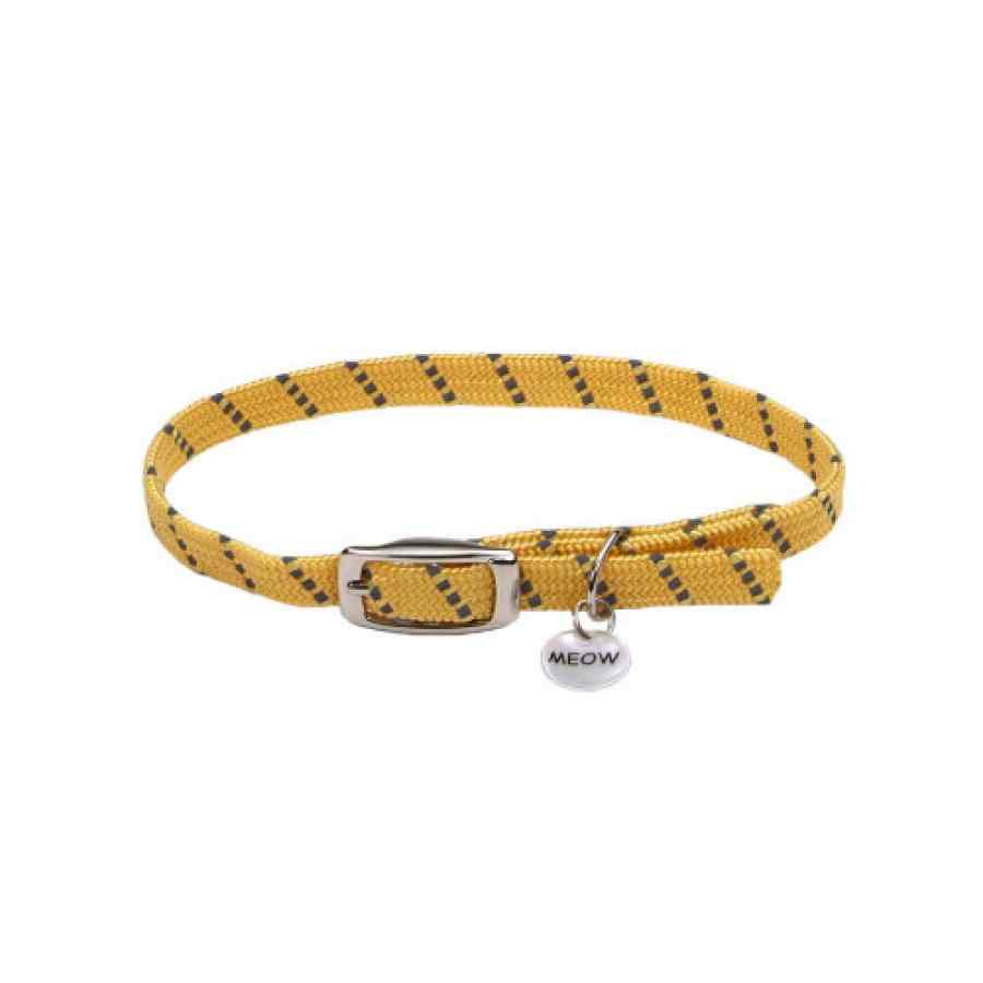 Coastal Elastacat Reflective Safety Stretch Collar With Reflective Charm, Yellow, 3/8